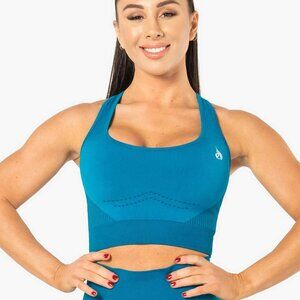 Ryderwear Electra Seamless Crop Top Electric Blue Sz S
